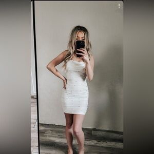 White mini dress